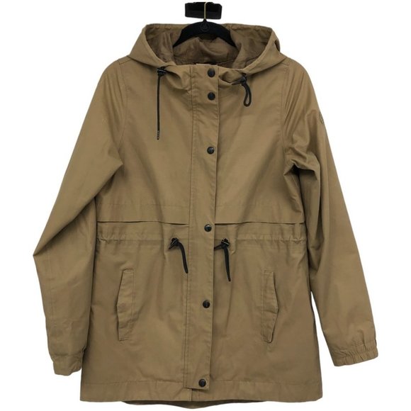 PGD Camel Rain Jacket Morton Anorak Trench Coat Hooded size S - Picture 1 of 15